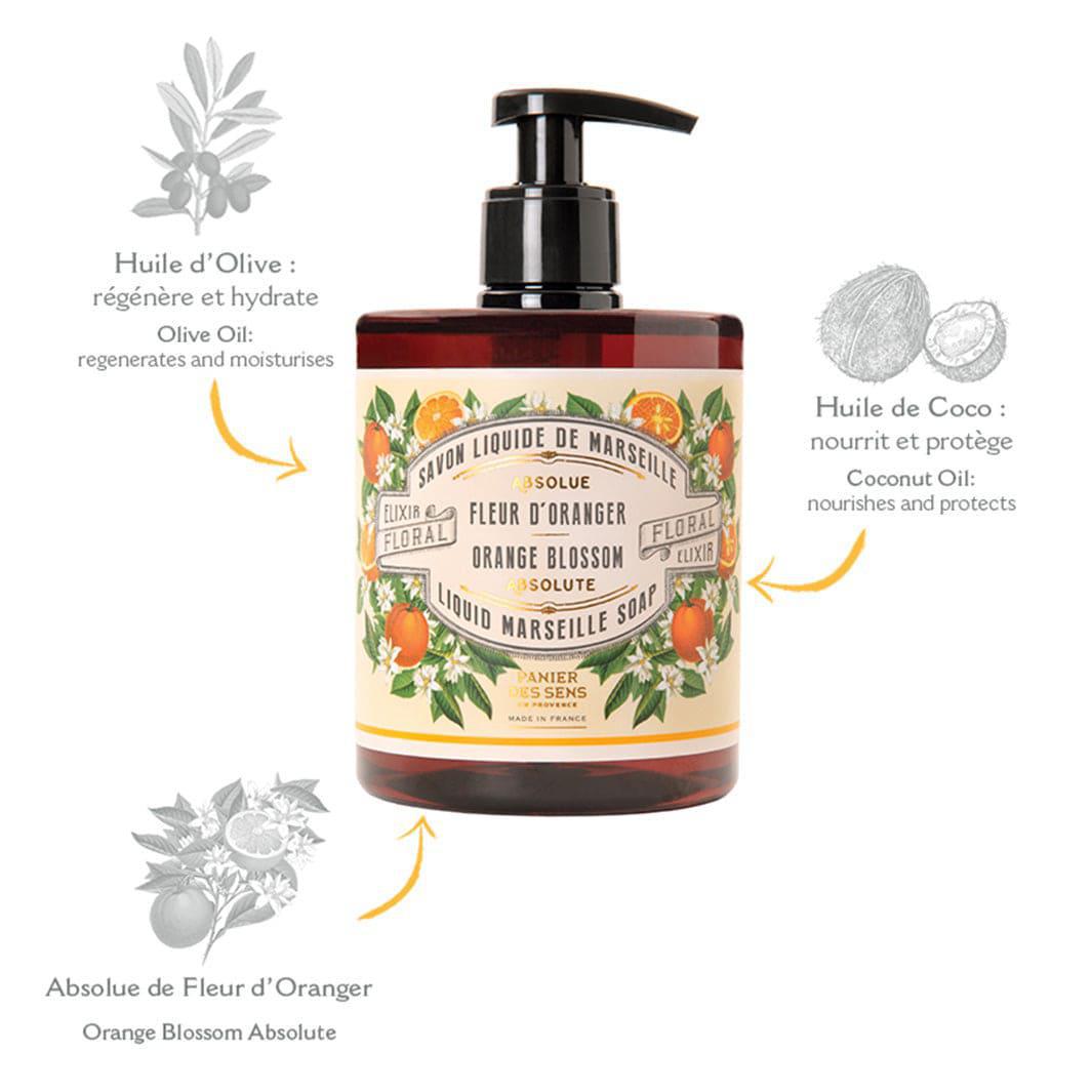 Orange Blossom savon liquide de Marseille | Panier des Sens